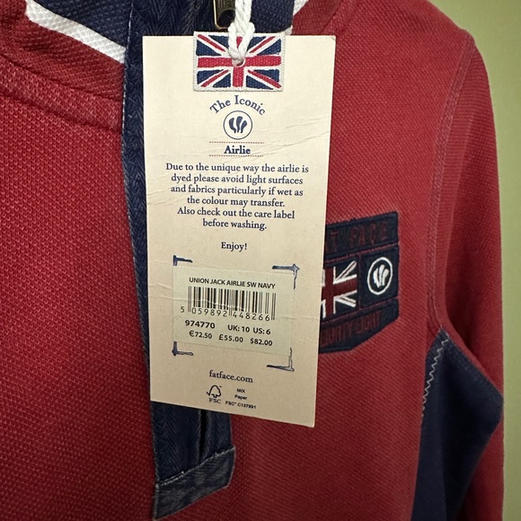 Fat Face Arlie Sweatshirt Women’s 6 Union Jack United Kingdom Limited Edition - Picture 3 of 8
